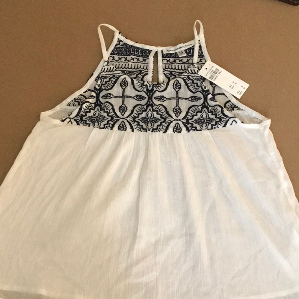 Abercrombie and Fitch Embroidered Halter Top NWT